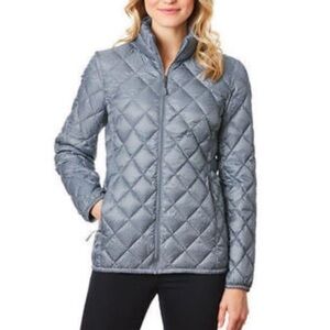 32 Degrees Heat Down Silver Grey Puffy Jacket Size S New With Tag